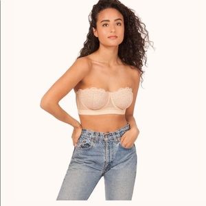 Lively nude strapless bra. Detachable straps 36C. NWOT! Never worn!